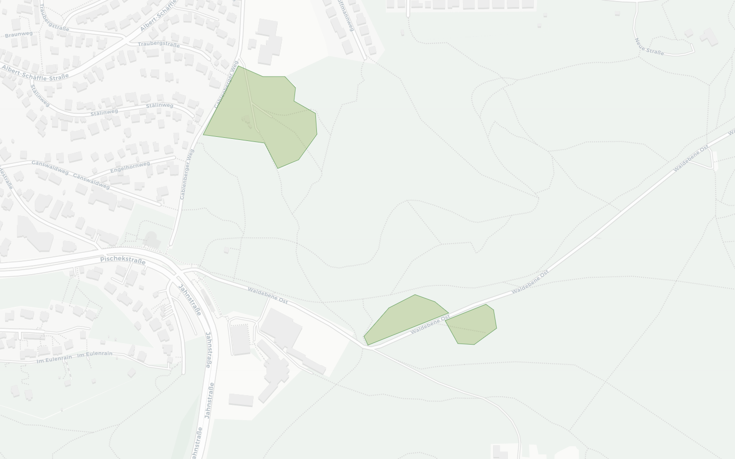 Lagekarte der Gartenanlagen Gänswald und Rennweg